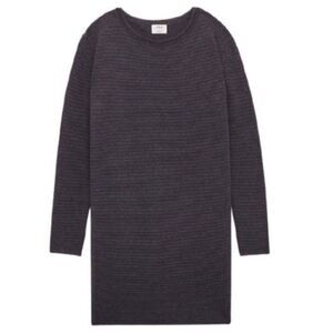 Aritzia Wilfred Campanule Black Ribbed Long Sleeve Sweater Dress  Sz XS